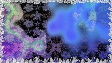 El çizimi çiçekli, soyut, pürüzsüz desen. Mavi renkli çiçekler. Raster illüstrasyonu.