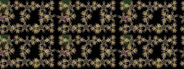 Raster düz çiçek çizim deseni. Hediye ambalaj kağıdı, tebrik kartları, posterler ve pankart tasarımı. Siyah renkte çiçekler.