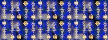 Yüzey için tekrarlanan doku, ambalaj kağıdı, mavi, mor ve nötr renkler üzerine kar tanesi. Kış kar taneleri, raster arka plan.