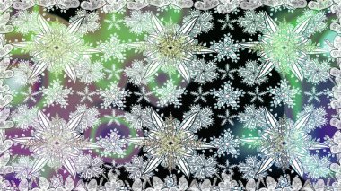 Renkli Bahar Temalı Kusursuz Arkaplan. Tarafsız renklerde zarif çiçek buketi suluboya. Düz Çiçek Elementleri Tasarımı. Raster illüstrasyonu.