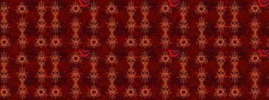 Kırmızı, siyah ve kahverengi kar taneleri. Kar tanelerinin soyut arkaplanlı Noel arkaplanı. Raster illüstrasyonu. Güzel tasarım. Noel için tatil tasarımı, Yeni Yıl moda baskıları.