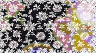 Raster illüstrasyonu. Gri renklerde. Gri renkli gri papatya deseni.