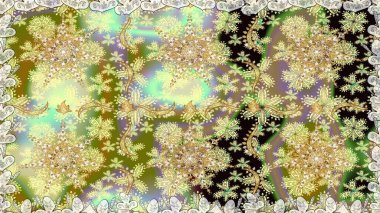 Tarafsız renklerde grafiksel modern kusursuz desen. Duvar kâğıdı barok, İspanyol kumaşı. Kusursuz raster arka plan. Kusursuz çiçek deseni.