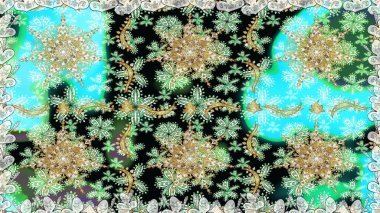 Noel, kar tanesi, yeni yıl. Tarafsız renklerde, altın elementlerle kusursuz klasik desen. Tarafsız renklerde altın desenli altın elementler.