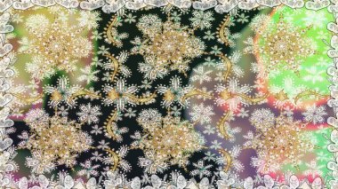 Tarafsız renklerde ve altın elementlerle geleneksel klasik altın raster deseni. Barok tarzında kusursuz bir doğulu süsü..