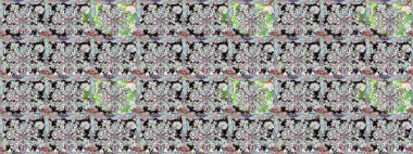 Tarafsız renklerde etnik çiçeklerle kusursuz bir desen. Raster Çiçek İllüstrasyonu güzel tekstil..