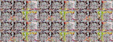 Tekstil, tebrik kartı, boyama kitabı, telefon kılıfı baskısı için kullanılabilir. Etnik Mandala süsü. Raster Henna dövme stili. Hint çiçekli desenli şal desenli..