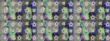 Kışın sembolü. Raster illüstrasyon kar taneleri. Güzel dekorasyon. Gri, nötr ve yeşil renkli suluboya kar taneleri.