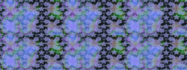 Raster Çiçek İllüstrasyonu 'nun şirin tekstili. Mavi renkli etnik çiçeklerle zarif eskiz deseni.