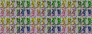 Şekillendirilmiş çiçeklerle kusursuz desen. Çiçek deseni duvar kağıdı, desen dolguları ve web sayfası arka planı için kullanılabilir. Süslü zentangılsız desen, soyut çiçeklerle süslenmiş..