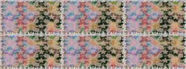 Bej renklerde. Raster illüstrasyonu. Çiçekli güzel suluboya desen.