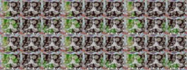 Çiçekler suluboya seamless modeli. Raster şık kumaş deseni.