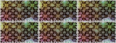 Kahverengi renkli çiçekler. Renkli Bahar Temalı, pürüzsüz bir arka plan. Düz Çiçek Elementleri Tasarım Raster illüstrasyonu. Çiçekli, suluboya desenli kusursuz çiçek deseni.