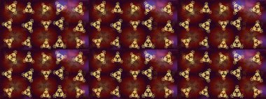 Renkli elementlerle Raster ilginç desen