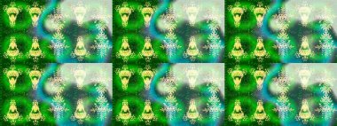 Renkli Bahar Teması eskiz kalıbı. Raster illüstrasyonundaki çiçek desenli çizim. Güzel kumaş deseni. Düz Çiçek Elementleri Tasarımı.