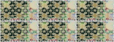 Çiçek deseni. Raster kusursuz. Güzel kumaş deseni. Renkli Bahar Temalı Kusursuz Arkaplan. Düz Çiçek Elementleri Tasarımı.