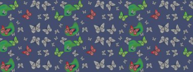 Kelebek deseni. Raster. Duvar kağıtları, giysiler, erkekler ve kızlar için soyut çizim kalıbı. Karala, karala, karala.