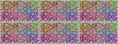 Sorunsuz çiçek desenli çiçekli, halk tarzında bırakır. Elle çizilmiş. Raster illüstrasyon.