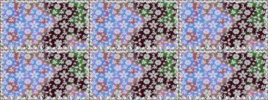 Tarafsız kıvırcık çiçekler tarafsız renklerde şekillenir. Raster illüstrasyonu. Klasik çiçek tasarım elementleri.