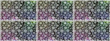 Gri renkli çiçekler. Raster illüstrasyonu. Çiçek süsü ile kusursuz desen.