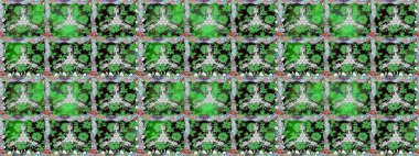 Soyut etnik raster kusursuz desen. Çiçekler. Vadinin yeşil renkli çiçekleri.