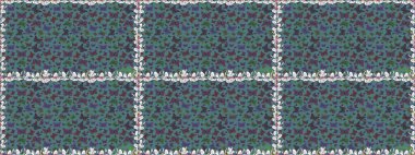 Giysi kumaşı için böcek dokusu parçası tekrarlanıyor. Mavinin üzerinde güzel, pürüzsüz bir kelebek örtüsü var. Raster illüstrasyonu. Bahar Kelebeği teması. Sonsuz. Çizim, karalama, karalama.