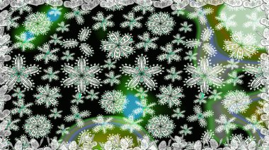 Parlak renkli çiçekleri ve siyah yaprakları olan, kusursuz çiçek desenleri. Halk tarzı. Moda baskıları için zarif bir şablon. Modern çiçek arkaplanı.