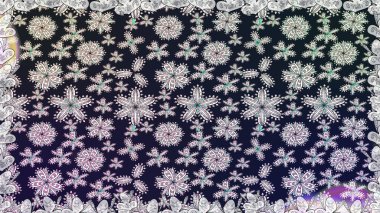 Yapraklı çiçekler ve kır renkli papatya çiçekleri. Raster - stok. Kusursuz arkaplan deseni.