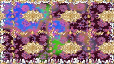 Vadinin çiçekleri kahverengi renklerde. Raster dikişsiz çiçek deseni.