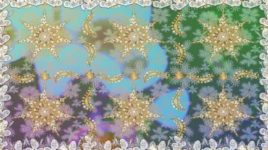 Kusursuz çiçek deseni. Duvar kâğıdı barok, İspanyol kumaşı. Tarafsız renklerde grafiksel modern kusursuz desen. Kusursuz raster arkaplanı.