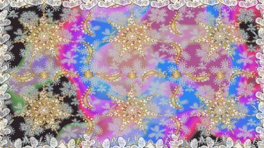 Antika altın tekrarlanabilir duvar kağıdı. Damask arkaplanı tekerrür ediyor. Tarafsız renklerde altın element. Barok tarzında altın çiçek süsü..