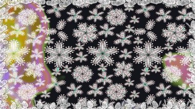 Raster illüstrasyonunda kusursuz çiçek deseni. Gri renkli çiçekler. Düz Çiçek Elementleri Tasarımı. Renkli Bahar Teması Kusursuz Arkaplan.