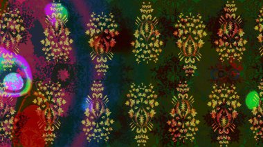 Raster illüstrasyonu. Robot resim. Küçük çiçekte sevimli çiçek deseni var..