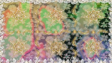 Tarafsız renklerdeki altın desenler ve altın elementler. Süslü dekorasyon. Raster klasik barok çiçeksiz altın desenli. Lüks, kraliyet ve Viktorya dönemi konsepti.