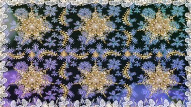 Damask pürüzsüz süsü. Geleneksel raster ve altın desen. Gri renkler üzerinde klasik oryantal desen.