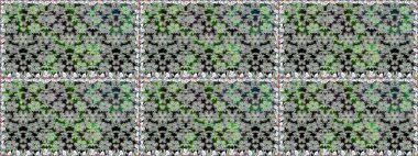 Gri renkli çiçekler. Kumaş desenli papatya çiçekleri ayrıntıları.