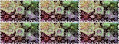 Doğum günü kartı ya da düğün davetiyesi. Raster illüstrasyonu. Tarafsız renklerde. Suluboya çiçek buketi. Çiçek arkaplan. Çiçekli tebrik kartı.