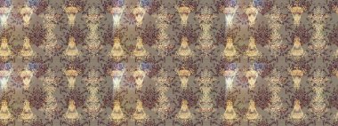 Raster suluboya çiçek deseni, narin çiçekler, bej, kahverengi ve gri çiçekler, tebrik kartı şablonu. Raster Güzel kumaş deseni.