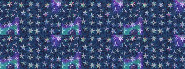 Yumuşak, mavi renkte yaz çiçekleri. Raster illüstrasyonu. Raster çiçek desenli ve çiçekli..