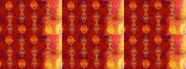 Raster illüstrasyonu. Çizim çiçek deseni duvar kâğıdı olarak kullanılabilir. Kırmızı, turuncu ve sarı renkte çiçekler.