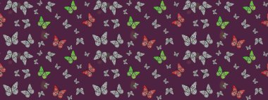 Raster illüstrasyonu. Robot resim. Güzel kelebek resimlerini renklendir. Kağıt, kumaş, ambalaj kağıdı ve duvar kâğıdı tasarımı için güzel bir arkaplan..