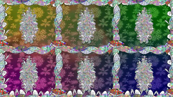 Suluboya kusursuz desen. Çiçek izi. Suluboya tarzında yeşil renkte çiçekler.