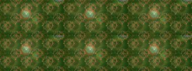 Çiçek yeşili, kahverengi ve bej pürüzsüz desen. Raster çiçek izi. Klasik taslak çizimi. Raster Yumuşak kumaş deseni.
