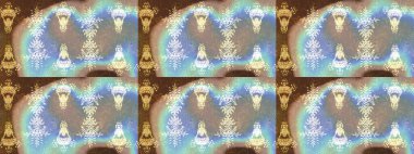 Çiçek desenli raster, nötr, mavi ve bej renkli grafik desenli soyut raster arkaplan. Modern stil dokusu.