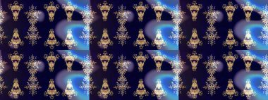 Raster. Siyah, mavi ve gri renkte güzel çiçekli eskiz deseni, suluboya çiçek deseni, duvar kağıdı, kart veya kumaş için fayanslı.