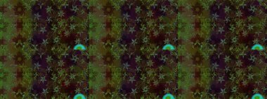 Kahverengi ve yeşil renkli kristal kar tanesi. Raster illüstrasyonu.