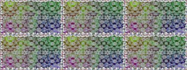 Çiçekli ipek eşarp. Retro tekstil tasarım koleksiyonu. Gri üzerine gri. 1950-1960 motifleri. El çizimi çiçek elementleriyle soyut, dikişsiz raster deseni..