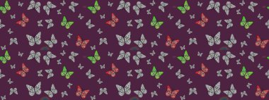 Suluboya soyut parlak desenli kelebek kanatları, retro renkler. Kumaş, tekstil, baskı ve davetiye için arka plan. Kahverengi renkli resimler.