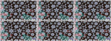 Kahverengi renkli çiçeklerle kusursuz çiçek deseni. Suluboya tarzında kahverengi renkte çiçekler.