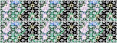 Küçük çiçekte hoş bir çiçek deseni var. Çiçeksel elementlerle süslenmiş zarif raster dokusu. Parlak çiçekli nötr renklerde soyut, pürüzsüz desen.